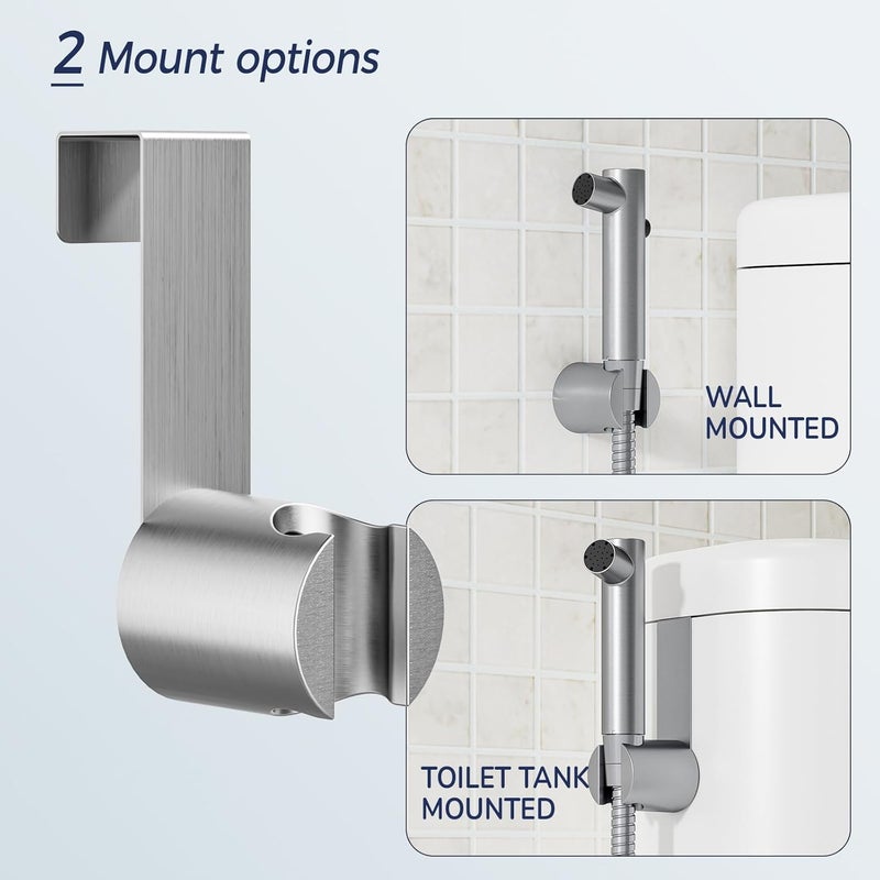 BIGCOW Stainless Steel Handheld Bidet Sprayer for Toilet, Stepless Water Pressure Control, Gentle Toilet Jet Spray with Leak-Proof Bidet Hose, Ideal for Feminine Hygiene, Cloth Diaper, Pet Cleaning - Image 5